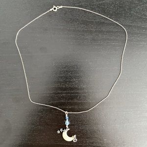 Crescent Moon Charm Necklace